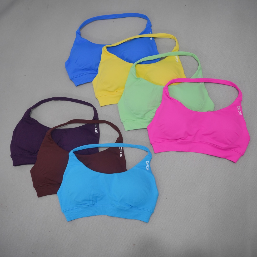 Plunge Bra Push Up - DFDK 여성용 심리스 스포츠 브라 하이